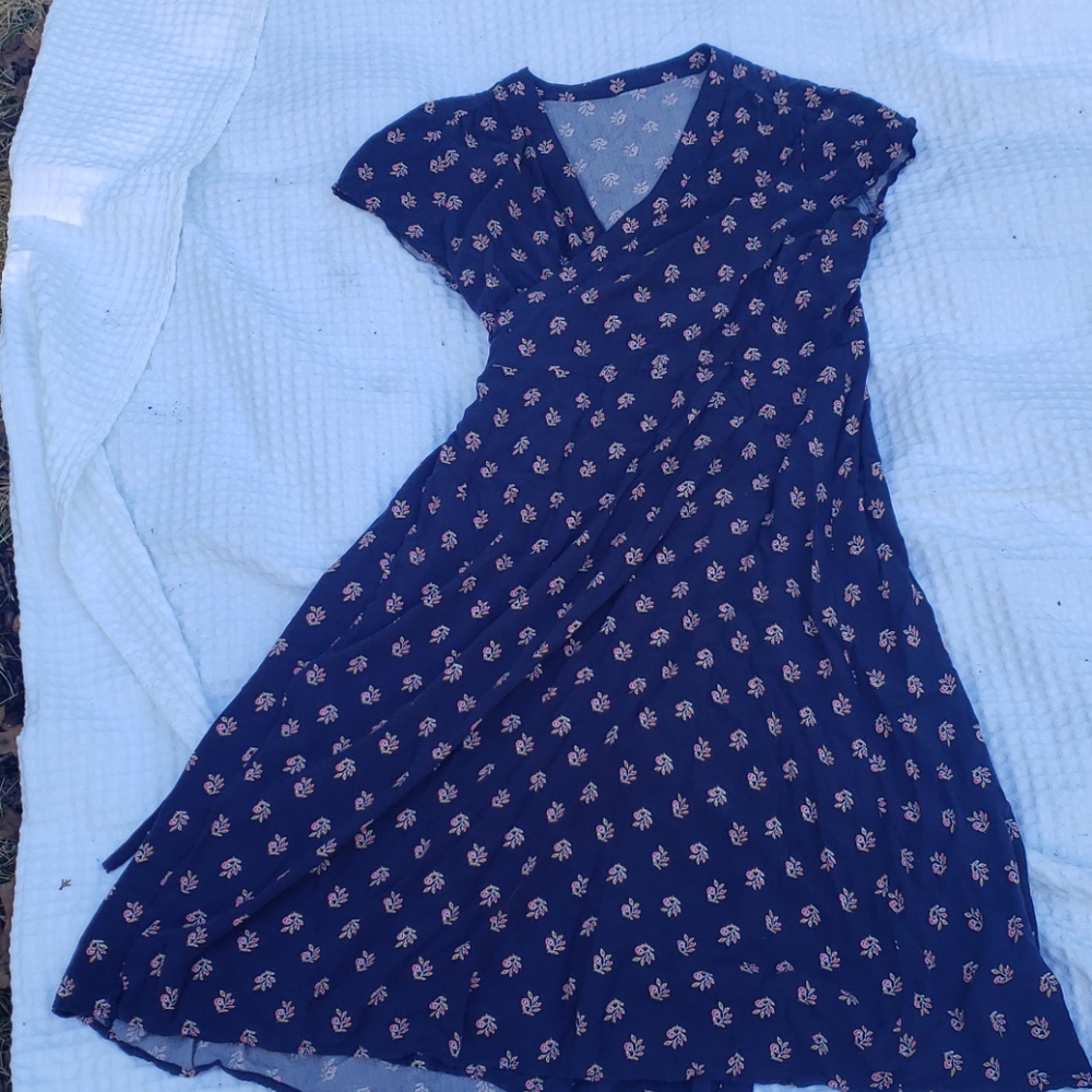 Wrap-around floral dress